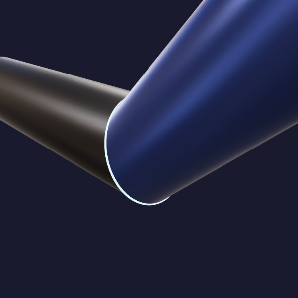 135 deg Tube Miter - 1.5in DOM 1020 Tube, .083in Wall