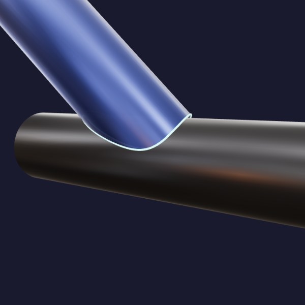 45 Degree Tube Notch - 1.5in Diameter x .083 Wall - DOM 1020