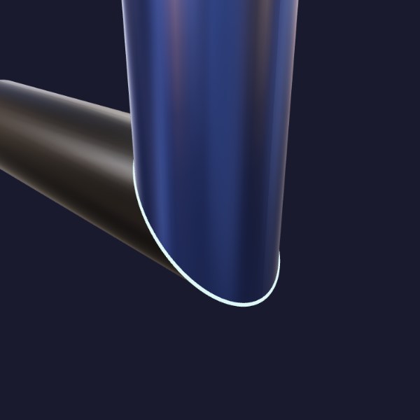 90 deg Tube Miter - 1.5in DOM 1020 Tube, .083in Wall